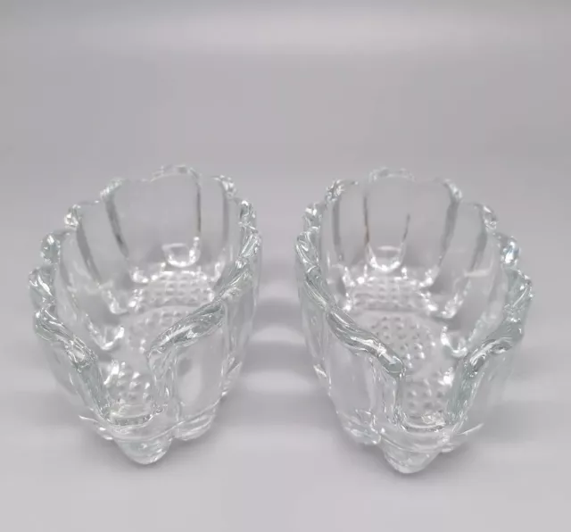 Vintage 1980’S Princess House Heritage Crystal Spoon Rests Set of Two.