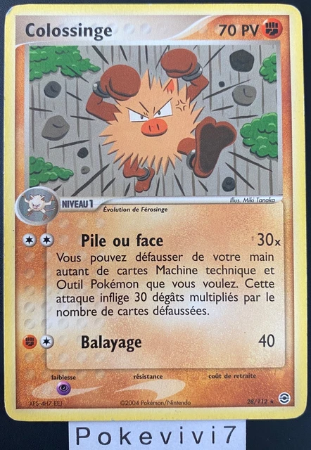 Carte Pokemon COLOSSINGE 28/112 Rare Bloc EX Rouge Feu Vert Feuille FR OCCASION