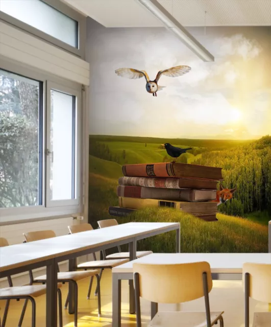 3D Owl Hillside 8426 Wallpaper Mural Wall Print Wall Wallpaper Murals US Coco