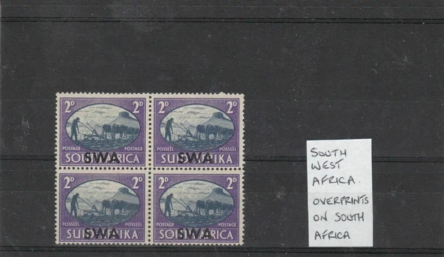south west africa mnh block crease stamps Ref 9297