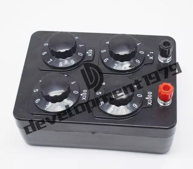 Präzision Variable / Jahrzehnt Widerstand Kiste 0-9999 Ohm Neu