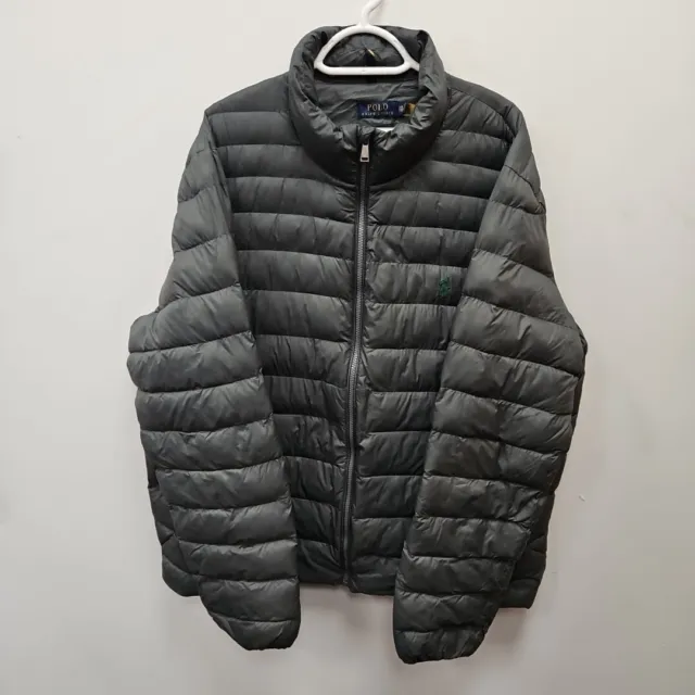 Ralph Lauren Polo Colden Packable Lightweight Puffer Khaki Jacket Size XXL 2XL