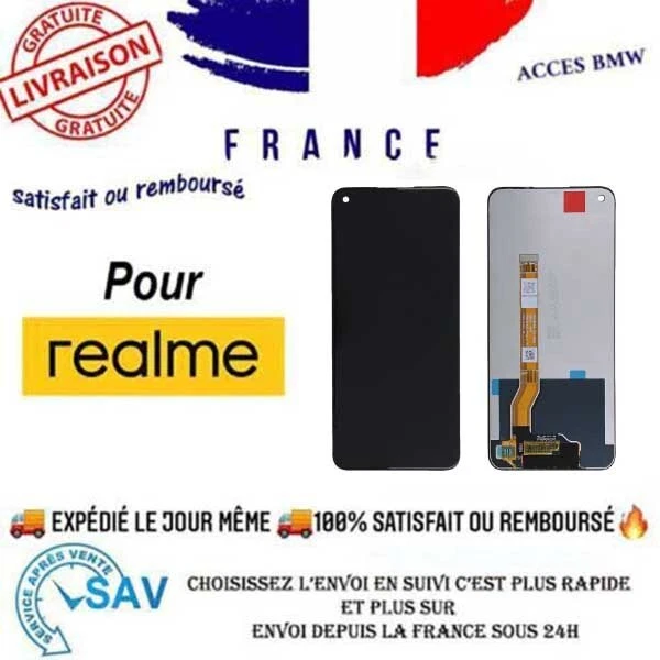 Écran LCD + Vitre Tactile Pour Realme 8i 4G (RMX3151) - 6.6 Pouces, Neuf Avec Garantie