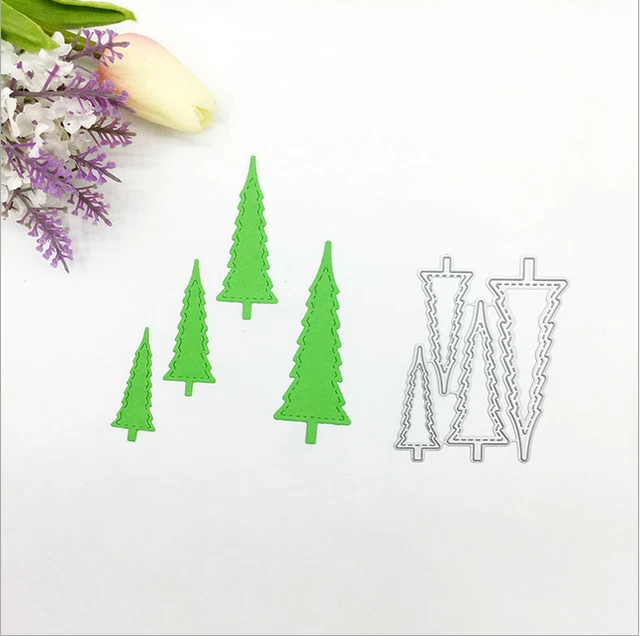 4 pinos plantilla de corte de metal troqueles álbum de recortes plantilla de troquelado hágalo usted mismo decoración