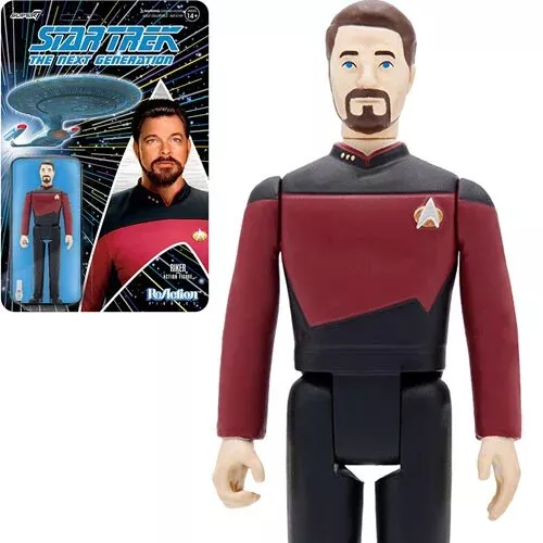 Riker Star Trek Next Generation Super 7 Reaction Action Figure