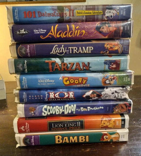 VTG WALT DISNEY Vhs Tapes Clamshell Movie Lot Masterpiece The Classics