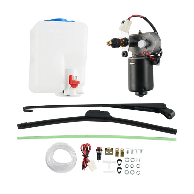 ELECTRIC UTV WINDSHIELD Wiper Motor Kit With Washer Bottle For John
