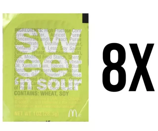 McDonald's Sweet 'N Sour Sauce Dip And Chicken & Dipping - 8 Pack (8oz)