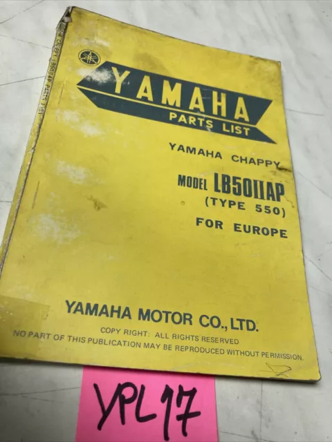 Yamaha 50 Chappy type 550 LB50IIAP catalogue pièces détachées parts list LB50 II