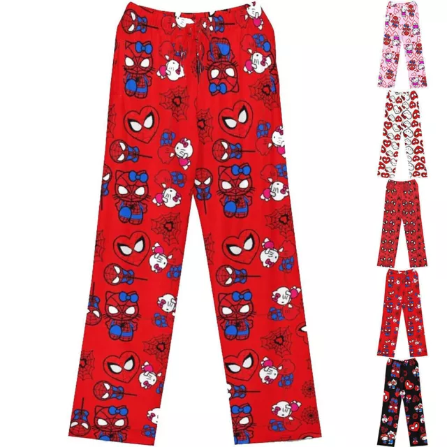 Hello Kitty Spiderman Pyjama Bottoms Womens PJs Trousers Pants Summer Nightwear▫