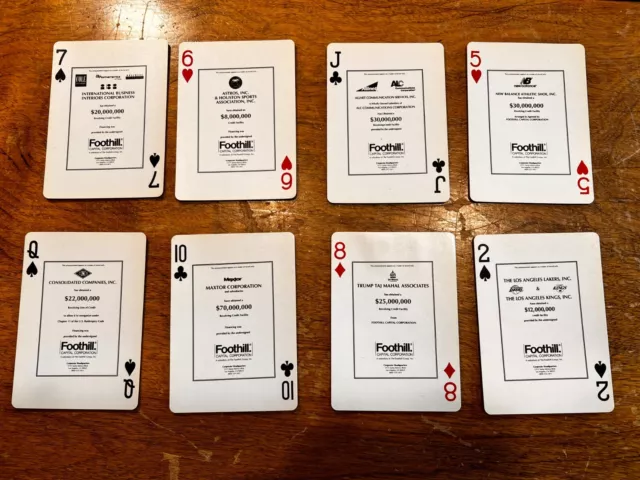 Rare Foothill Capital Corp Financial Playing Cards Donald Trump Taj Mahal & More 2