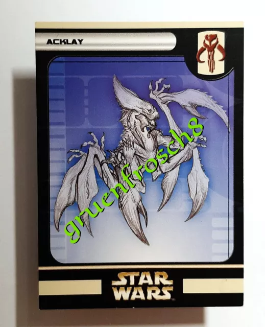 ►Acklay ►13/60 U ►Universe 2005 ►Star Wars Miniatures Stats Card ►Wizards Lucas