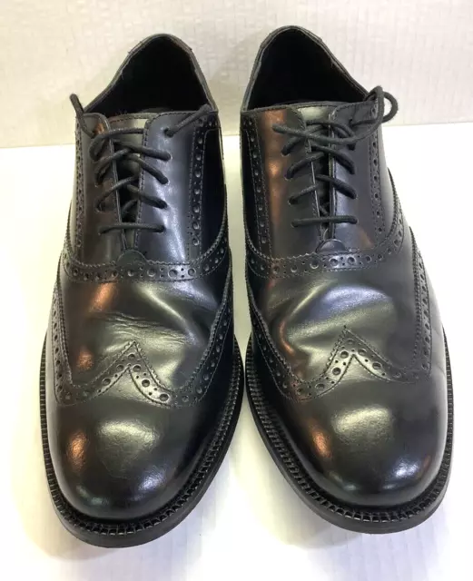 EUC COLE HAAN Williams Leather Wingtip Oxford Shoes Black Mens Size 9 ...