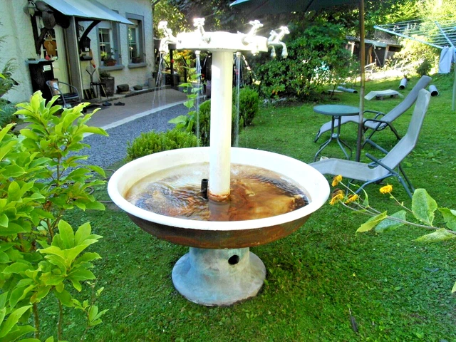 antiker Waschtisch Trog Schüssel Bottich Tränke Waschinsel Industrie Brunnen