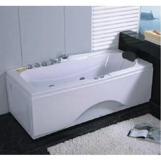 Vasca idromassaggio 170x78 cm rettangolare 1 posto 8 getti miscelatore 7b
