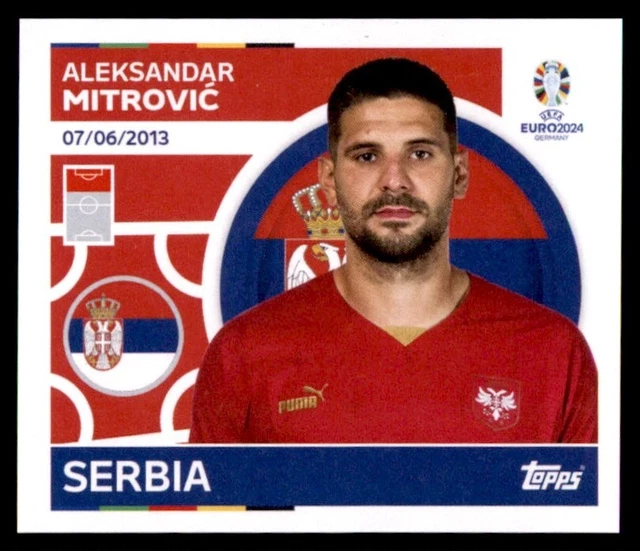 TOPPS UEFA EURO 2024 Sticker Aleksandar Mitrovi Serbia No SRB20 1 topps-uefa-euro-2024-sticker-aleksandar-mitrovi-serbia-no-srb20-1