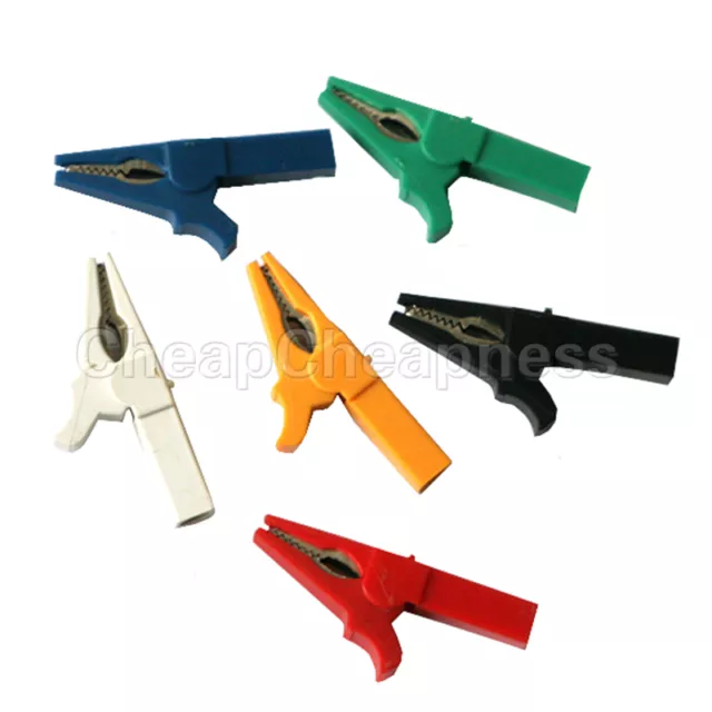 Multicolor Alligator Clip for Banana Plug Test Cable Probes Insulate Clamp -FM