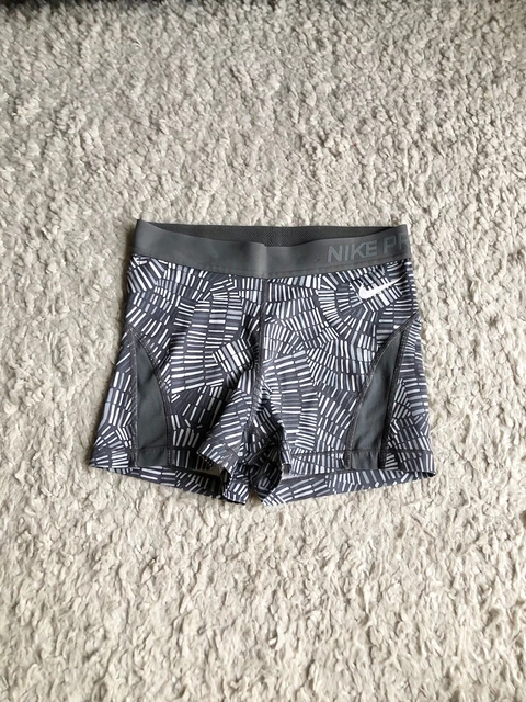Leggings NIKE PRO Shorts High Waist Tight Running Laufhose S Schwarz grau mesh