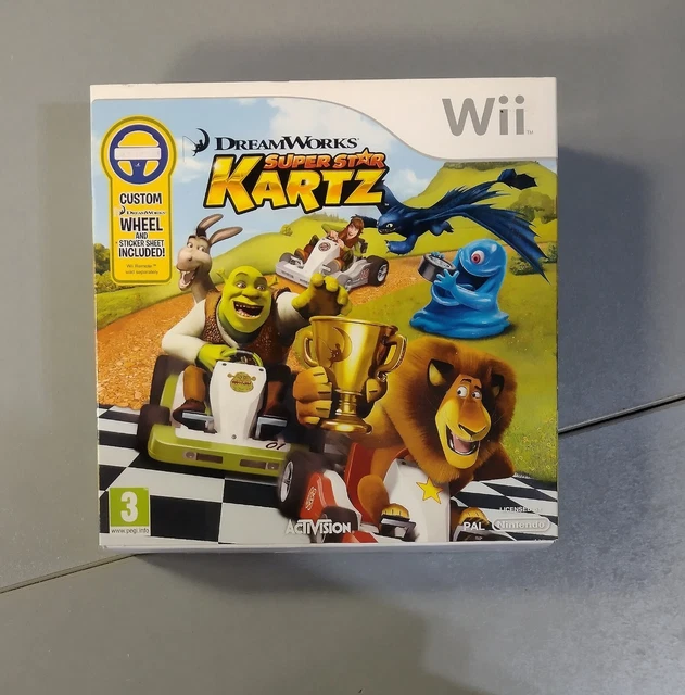 DreamWorks Super Star Kartz (Nintendo Wii, 2011) With Official Wheel Shrek - new
