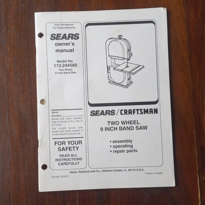 CRAFTSMAN 113.206932 113.206891 Jointer 