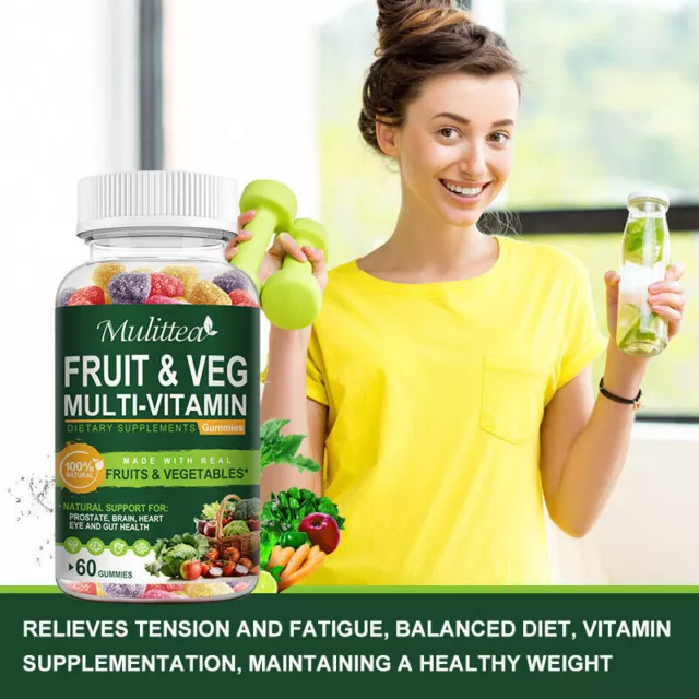 Suplemento de frutas y verduras 60 frutas y verduras gomas vitaminas y aumentar la energía 3