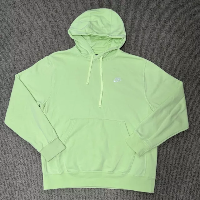 Nike Mens M Pullover Hoodie Sweatshirt Neon Lime Green