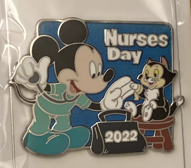 DISNEY NURSES DAY Pin 2022 Mickey Mouse & Figaro Cat Limited Release LR