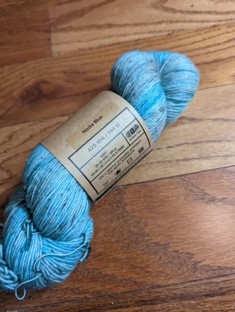 Madelinetosh TML tweed hosta 💙 blue 420yd sock 90/8/2; SW merino/viscose/nylon