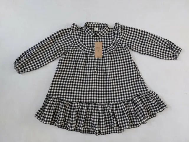 New Next Girl Gingham Frill Details Dress Size  5 Yrs New