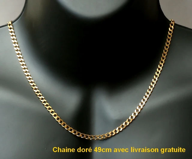 Chaine Gourmette Dorée 60cm X 6mm Pour Homme Ou Femme – Collier Maille Chic Ascalido
