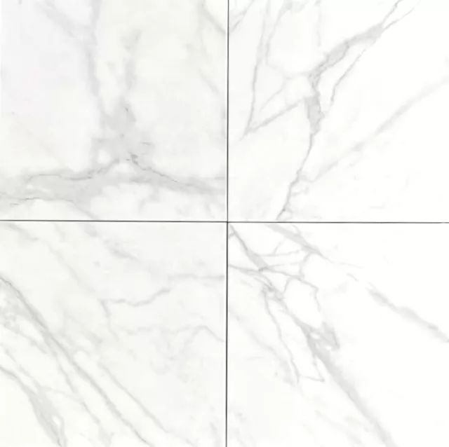 12x12 Calacatta Empire Ceramic Tile for Walls Floors Made in USA (8 Pieces)