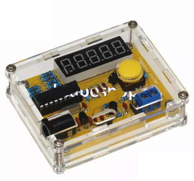 DIY Digital LED Crystal Oscillator Freq Counter Meter Tester Kit + Case + Cable