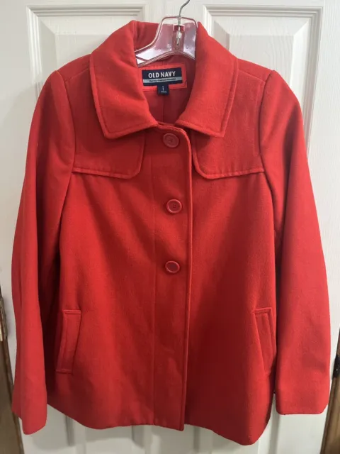Old Navy Maternity Peacoat, Red, Women’s Small