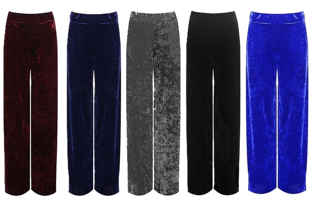 Pantaloni Donna In Velluto A Gamba Larga Con Coulisse - Vita Alta, Morbidi, Con Tasche, Per Casa E Uso Quotidiano