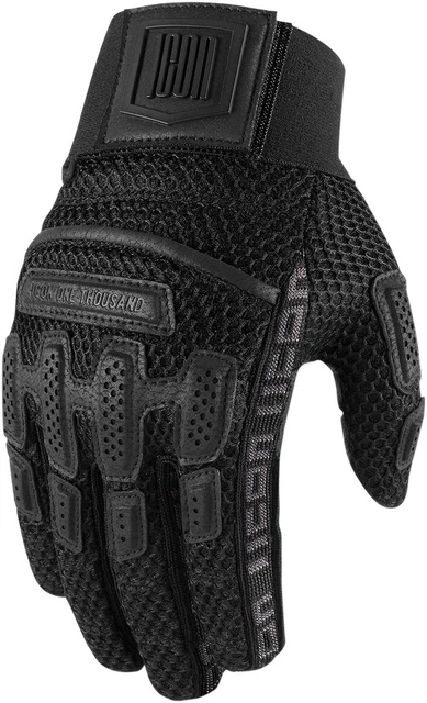Icon 1000 Brigand Mid-Length Cuff Gloves - Black X-Large 3301-3728