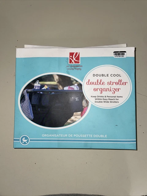 J.L. Childress DoubleCOOL Double-Wide Insulated Stroller Accessory Organizer-NEW