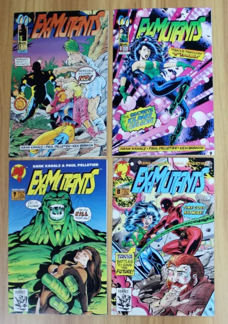 "Ex-Mutants" Lot - 4 Issues #5 - #8 - HIGH GRADE Modern Age Malibu Comics