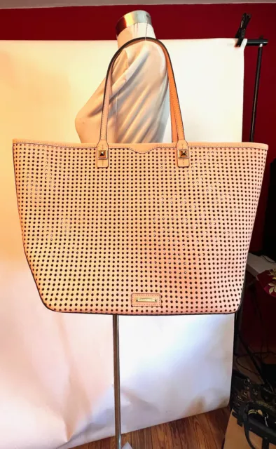 Sale Was 55! Rebecca Minkoff Pink Saffiano Huge Leather Tote Nwot Big Bag