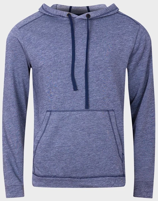 Mens Hoodie Sweatshirt Denim Blue Long Sleeve Fleece Lined SIZES XS S M L XL 2XL