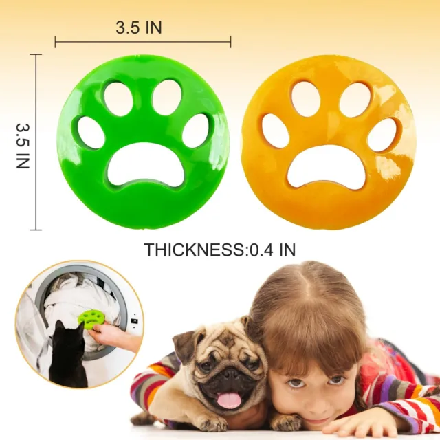 2 PACK Pet Hair Remover Laundry Washing Machine Reusable Cat Dog Fur Lint Catche