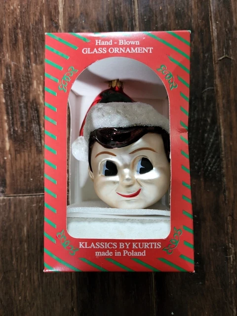 Christmas Big Boy Restaurant Chain Elias Brothers Hand Blown Glass Ornament 4.5”