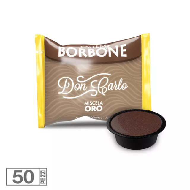 50 Kapseln Caffe' Borbone Blend Gold don carlo Kompatibel lavazza A Modo Mio
