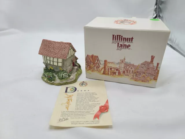 Lilliput Lane "Tired Timbers" #724 English Collection Midlands 1994 W/ Box Deeds