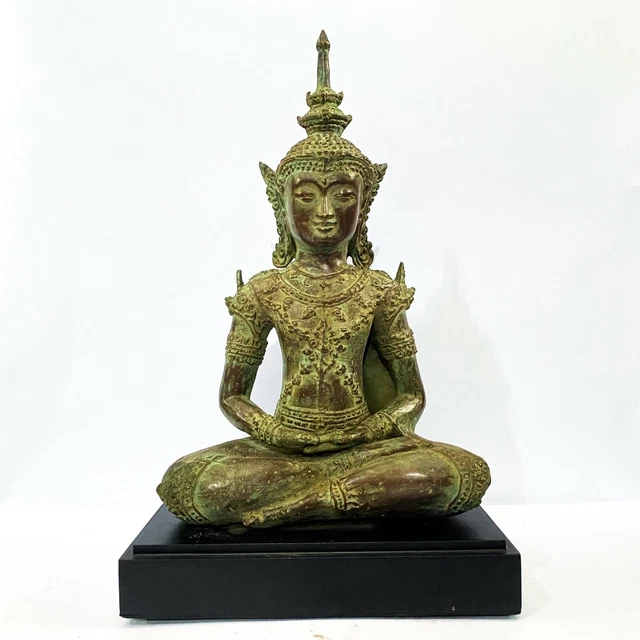 Vintage Buddha Angels Guardians 15.7" God Meditation, Teppanom Figurines Namaste