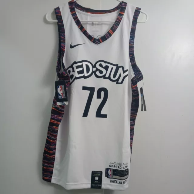 New Nike Brooklyn Nets Biggie Sewn Jersey Men Size-XXL CU0193-728 Yellow