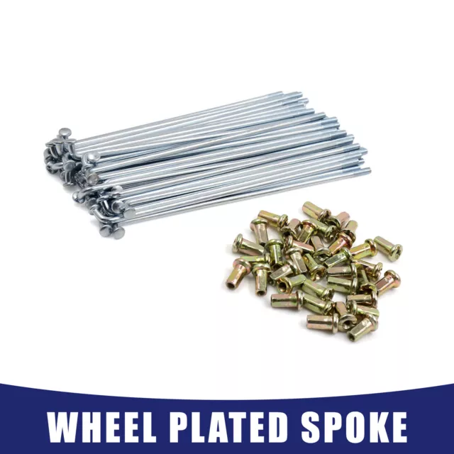 Wheel Plated Spoke 150mm Length with Nipples for Motorcycle Scooter Set of 36