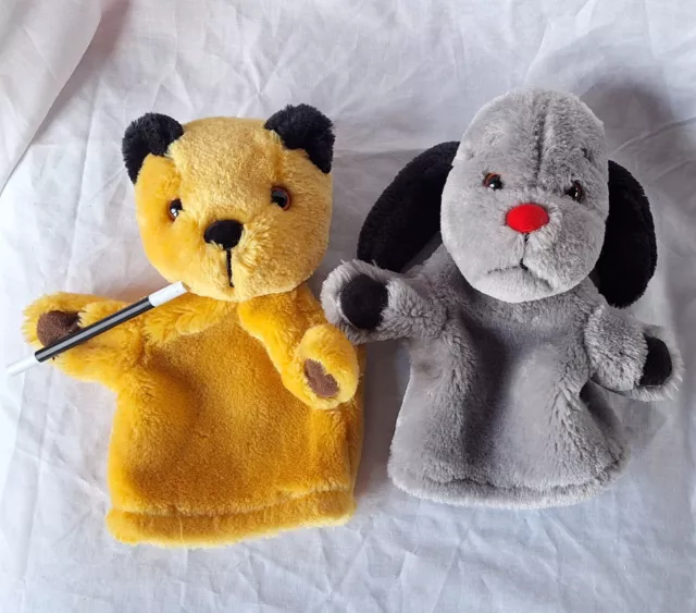 Sooty And Sweep Hand Puppets, original Sweeps Squeaker Working Glove Puppets