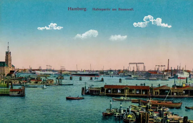 Hamburg Hafenpartie am Baumwall