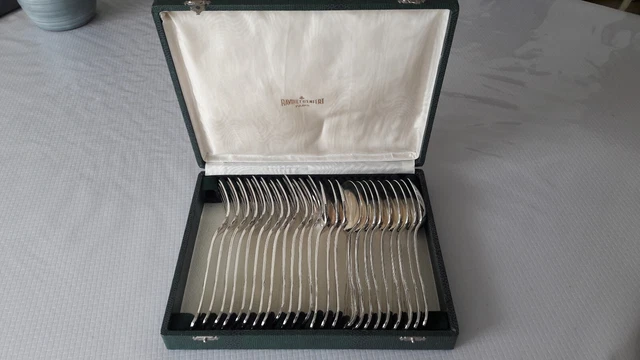 10 Couteaux à Dessert Ravinet D'Enfert – Métal Argenté, Style Louis XV – Avec Leur Boîte