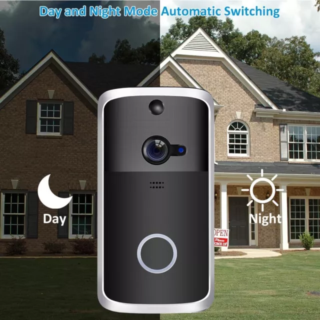 Wireless WiFi Video Doorbell Two-Way Talk Smart Door Bell Security Camera HD 2